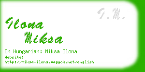 ilona miksa business card